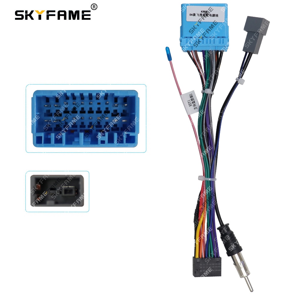 SKYFAME Car 16pin Wiring Harness Adapter For Honda CRV Fit Suzuki Grand