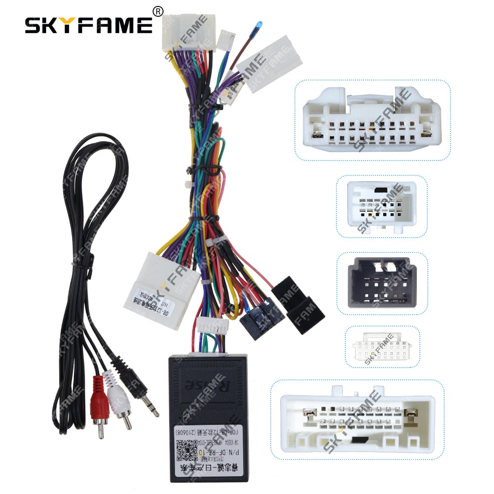 SKYFAME Car 16pin Wiring Harness Adapter Canbus Box Decoder For Nissan ...